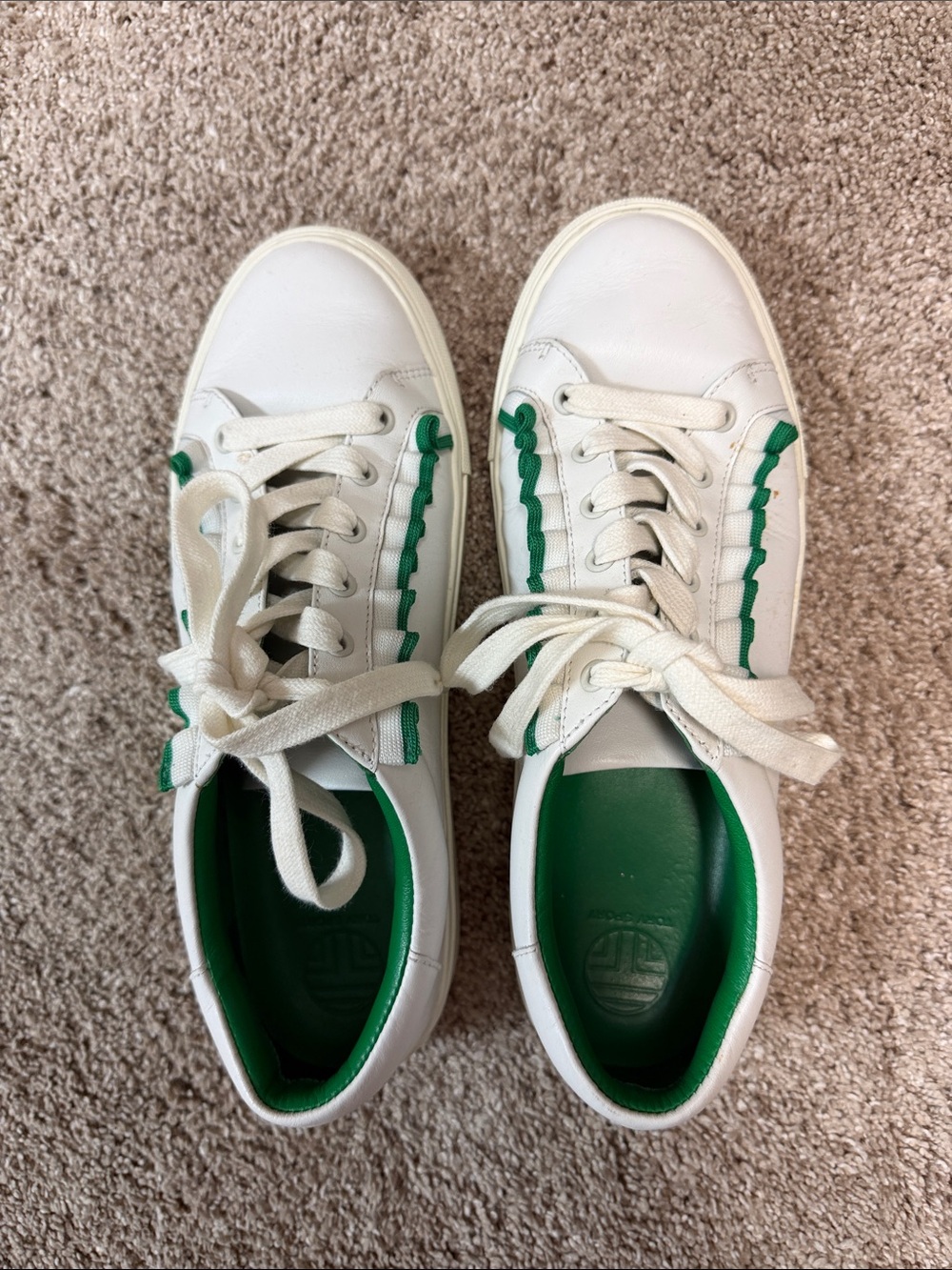 Tory Sport Sneakers with Green Accents